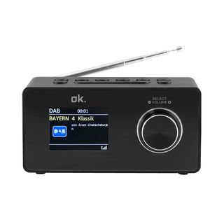 OK. OCR 430-B Radiowecker, FM, DAB+, Bluetooth, Schwarz