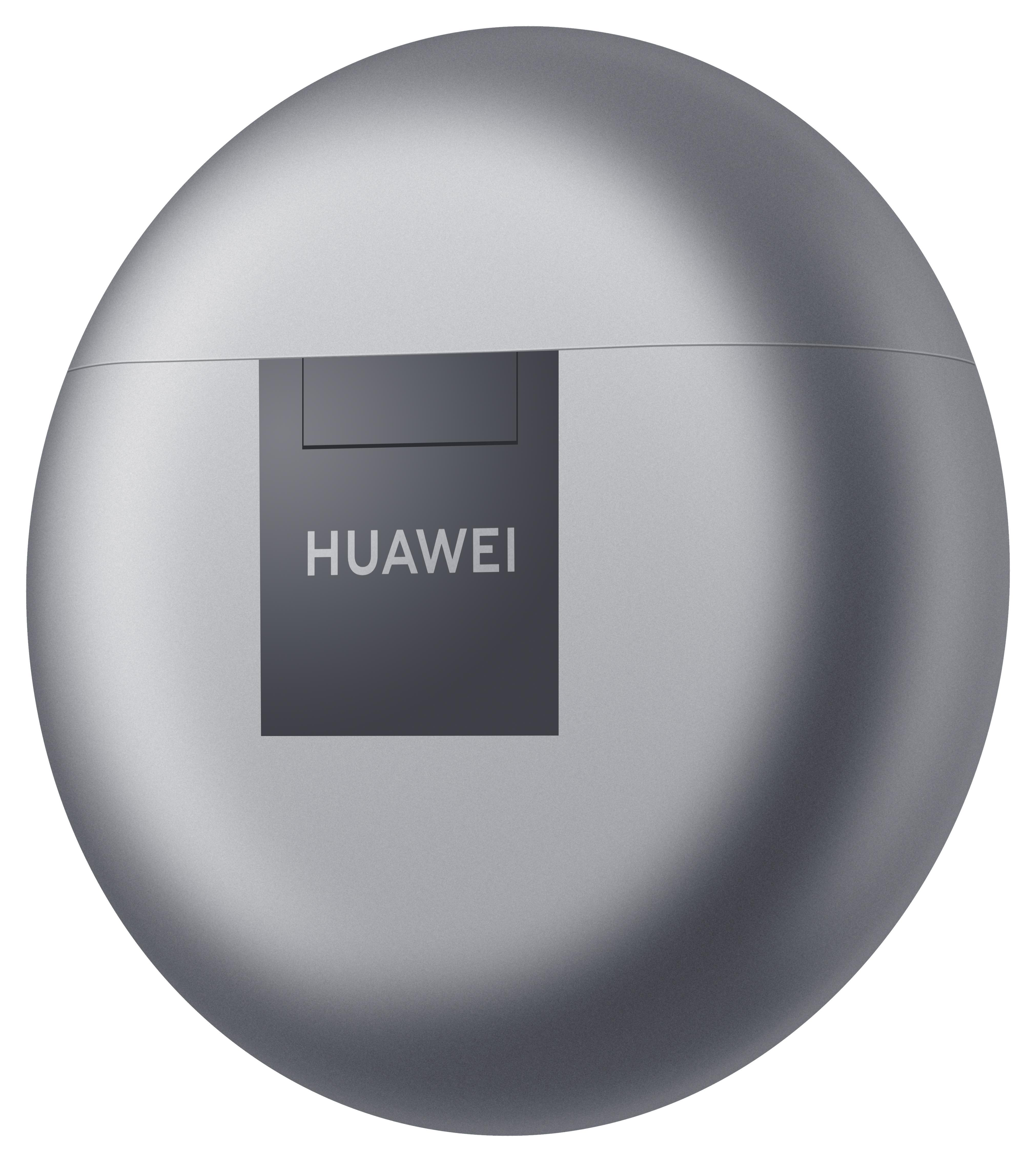 HUAWEI 55034496 FREEBUDS 4 True Wireless (WIRED CASE), In-ear Kopfhörer Bluetooth Silver Frost