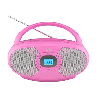 OK. ORC 131-PK STEREO CD Player, Pink