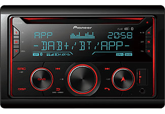 PIONEER FH-S820DAB - Autoradio (2 DIN (Doppel-DIN), Schwarz)