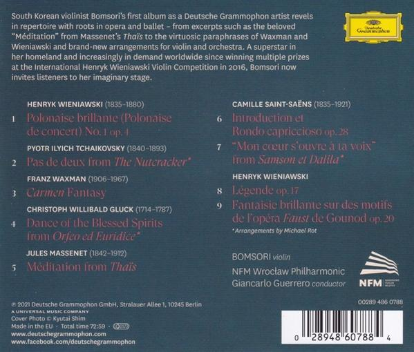 CD-Cover mit Titelliste und Künstlerinformationen. Dunkelblauer Hintergrund mit Text.
