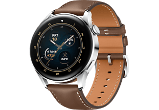 HUAWEI Watch 3 Classic (46 mm) - Smartwatch (Larghezza: 22 mm, Pelle, Marrone/Argento)