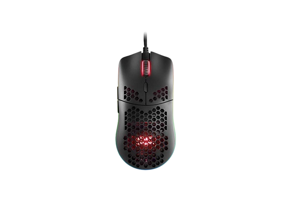 Ratón gaming - Mars Gaming MMAX, Por cable, 12400 ppp, RGB Chroma, Sensor PixArt 3327PRO, Trenzado, Negro