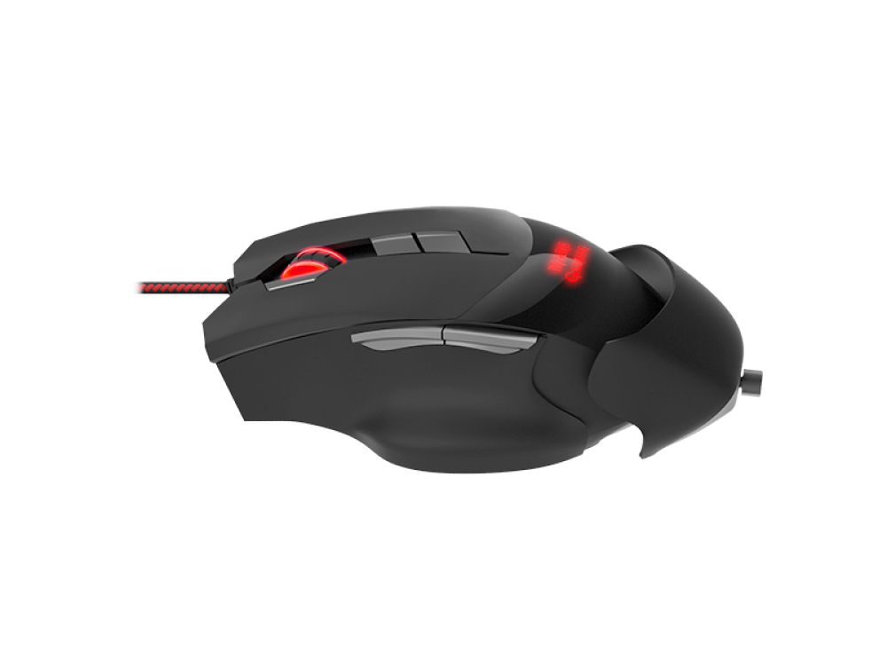 Ratón gaming - Mars Gaming MM3, Por cable, 16400 ppp, Iluminación RGB, Negro