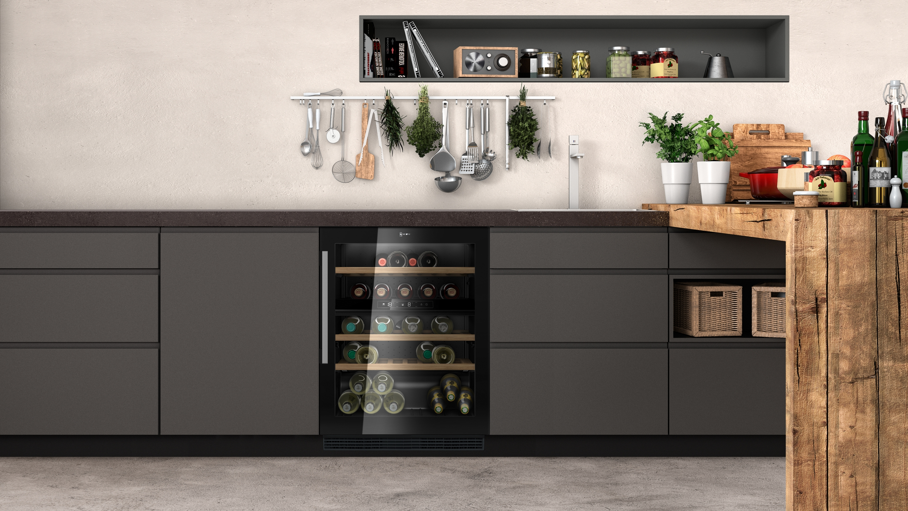 NEFF KU9213HG0 N 70 Weinklimaschrank (120 l EEK G, Schwarz)