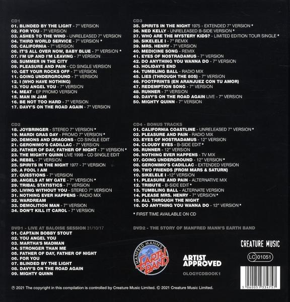 Manfred Mann's Earth Band - Mannthology (4CD+2DVD Boxset)  - (CD + DVD Video)