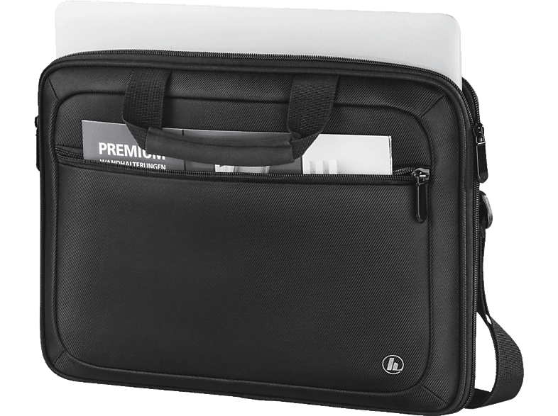 HAMA Nizza 14.1 Zoll Notebooktasche Aktentasche für Universal Polyester, Schwarz