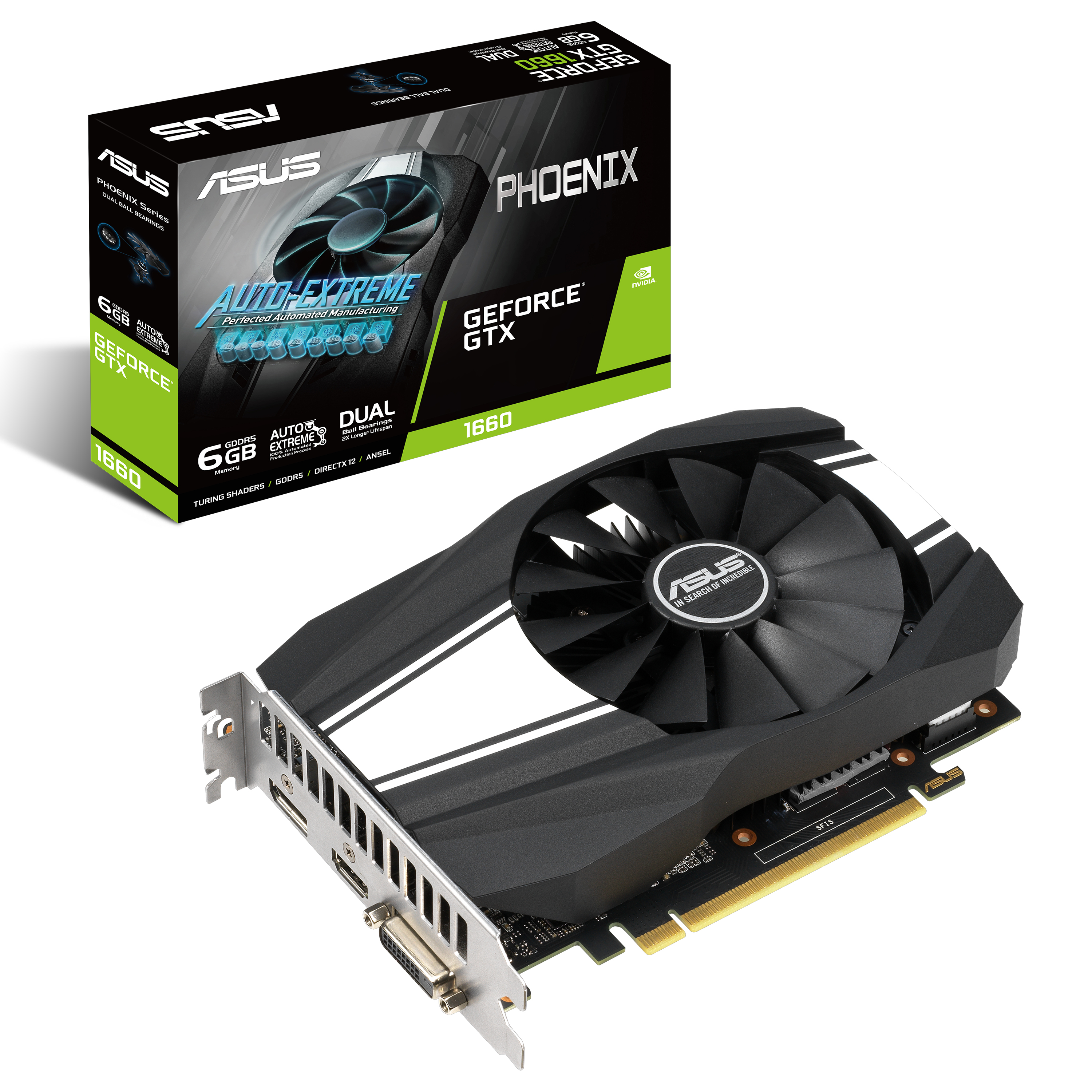 ASUS GeForce® GTX 1660 Phoenix 6GB (90YV0CU1-M0NA00) (NVIDIA, Grafikkarte)