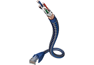 INAKUSTIK 480302 - Netzwerkkabel, 2 m, Cat-6, geschirmt, 1000 Mbit/s, Blau/Silber