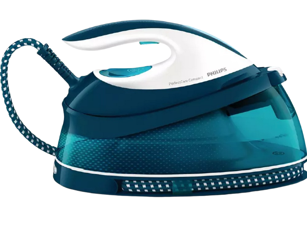 Philips Gc784420 Centro de planchado sin quemaduras ni necesidad realizar ajustes la temperatura 6.5 bares golpe vapor 400 autoapagado tamaño compacto suela especial color azul 2400 w