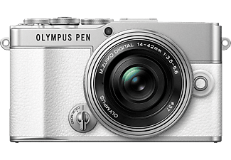 OLYMPUS PEN E-P7 Body + M.Zuiko Digital ED 14-42mm F3.5-5.6 EZ Pancake - Appareil photo à objectif interchangeable Blanc