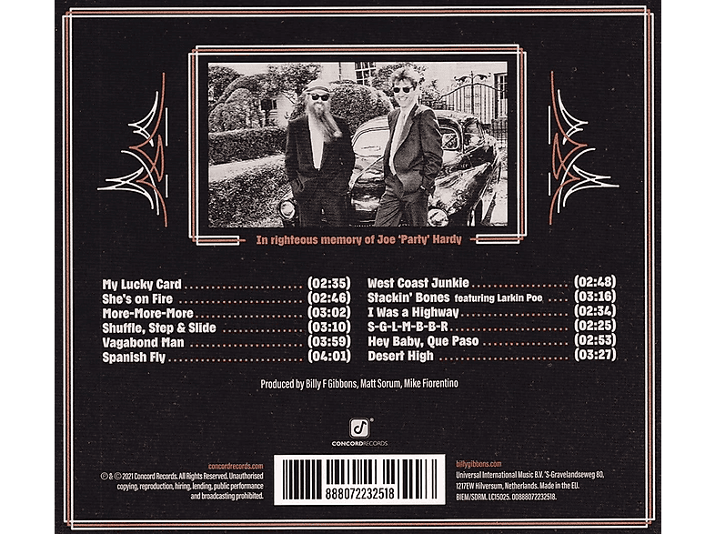 Thumbnail - Billy F Gibbons - Hardware (CD)
