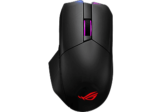 ASUS ROG Chakram - Gaming Maus, Kabellos, Optisch mit Leuchtdioden, 16000 dpi, Schwarz