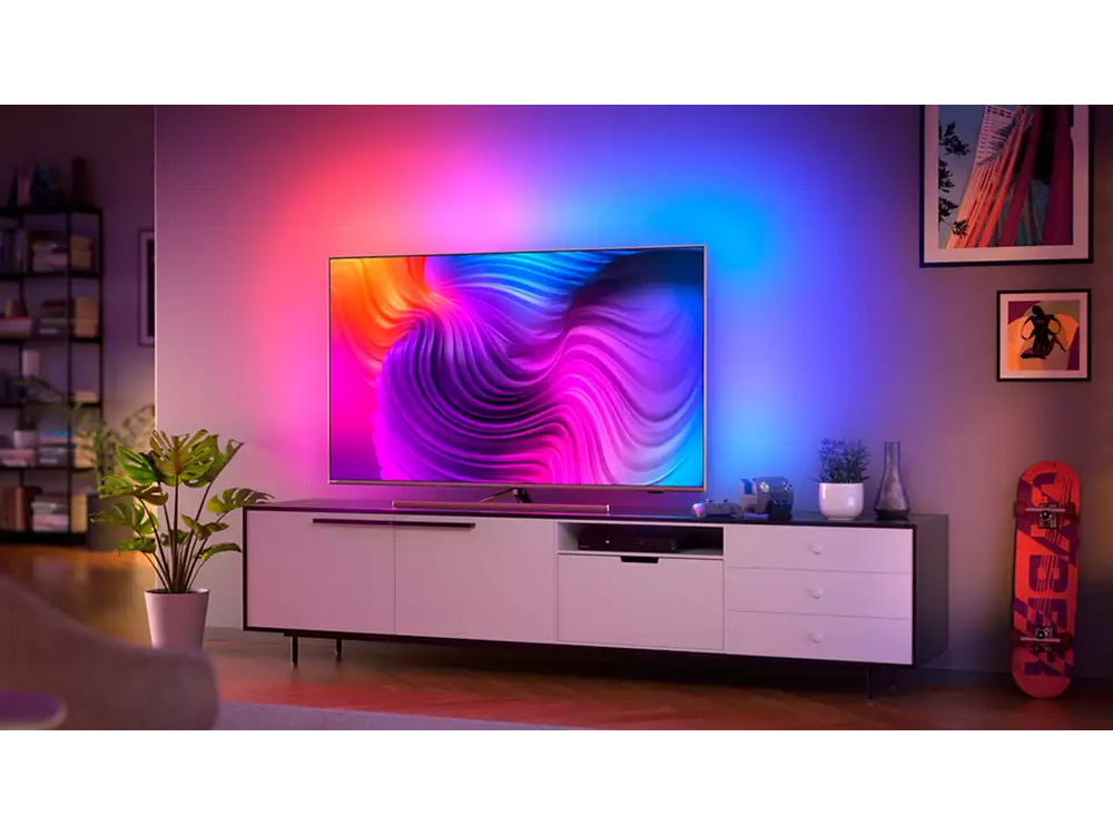 TV LED 75" - Philips 75PUS8506/12, UHD 4K, P5, Ambilight, Dolby Vision, Atmos, Android TV, Control voz, Plata