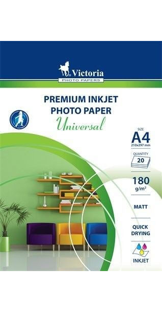 VICTORIA Tintasugaras fotópapír, A4, 180 g, matt (LVIM02)