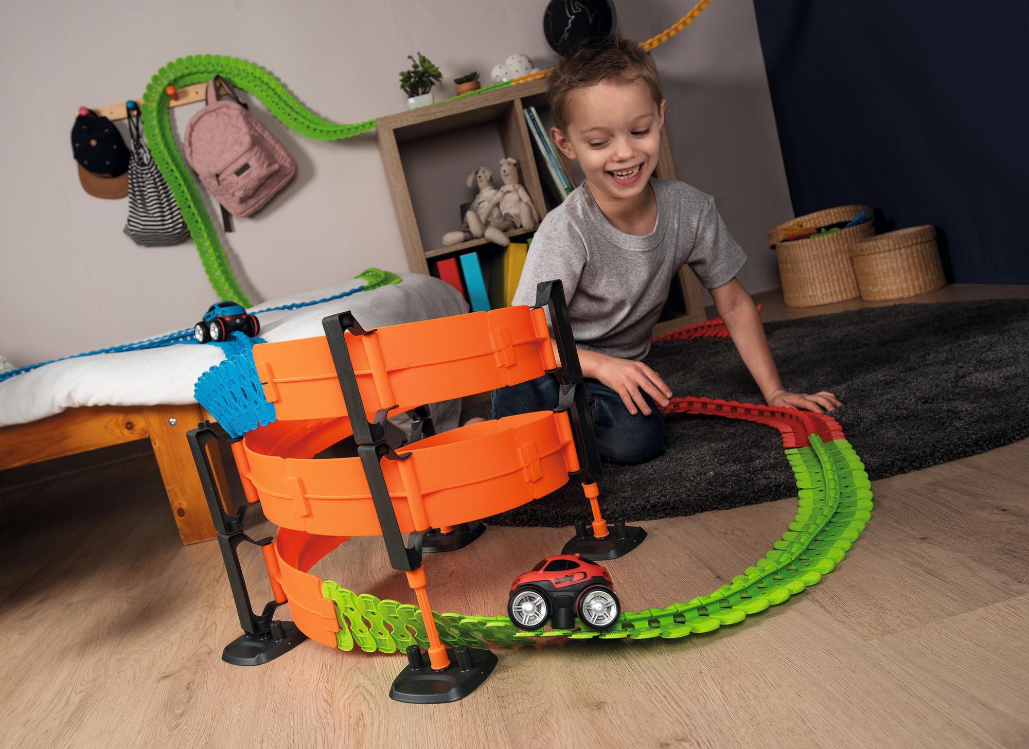 SMOBY Flextreme Superlooping Set Konstruktionsspielzeug, Mehrfarbig