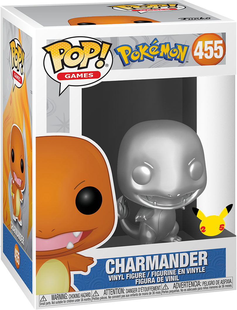 FUNKO POP! Games: Pokémon - Glumanda - Sammelfigur (Silber)