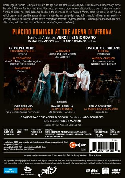 the at Verona - (DVD) - Plácido Arena Domingo Domingo,Plácido/Hernández,Saioa/Bernàcer,Jordi/+ di
