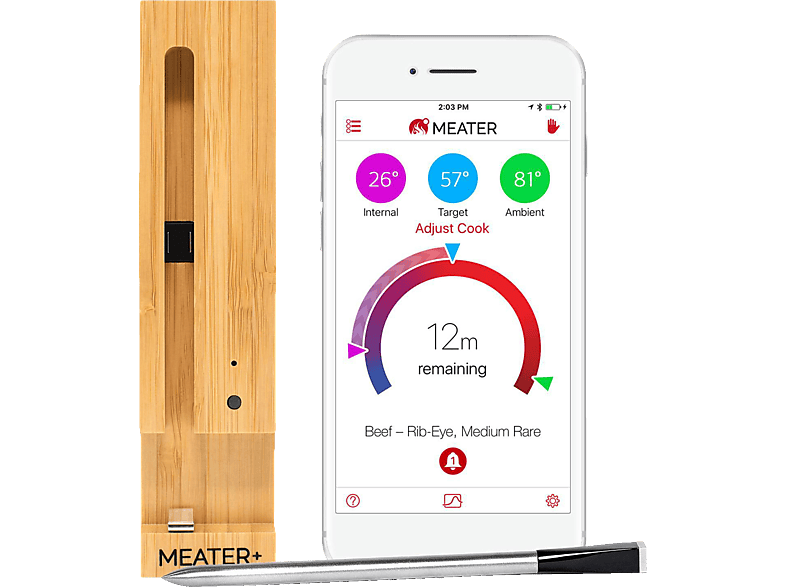 MEATER OSC-MT-MP01 MEATER+ Thermometer Holz | Grillzubehör
