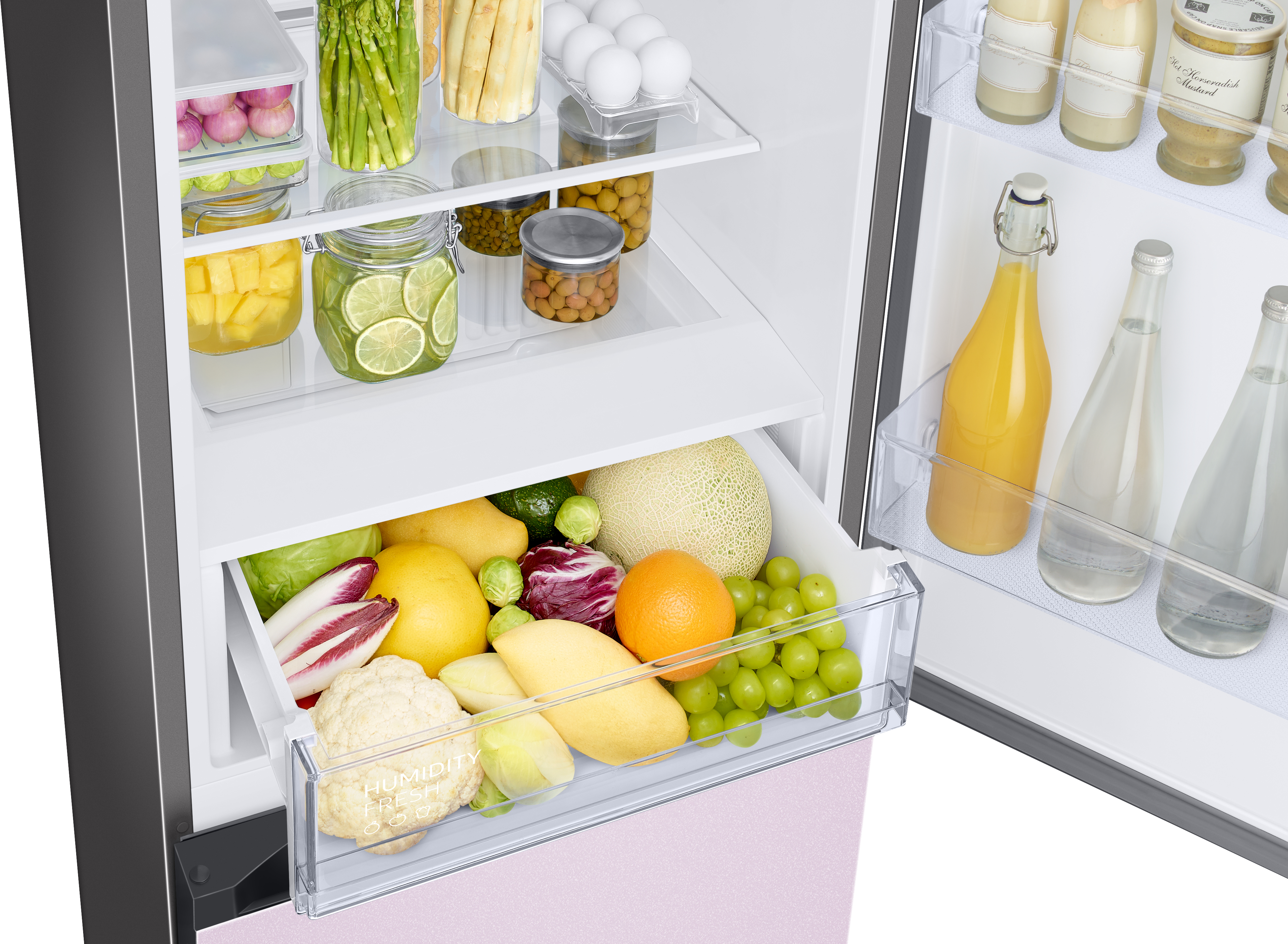 SAMSUNG RL 34 A6B0DCL/EG Kühlgefrierkombination (D, 344 l, 1853 mm hoch, Cotta Lavender)