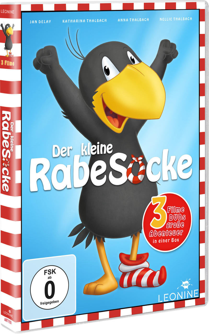 DVD-Cover mit Zeichentrick-Vogel, Text auf Deutsch, blauer Hintergrund.
