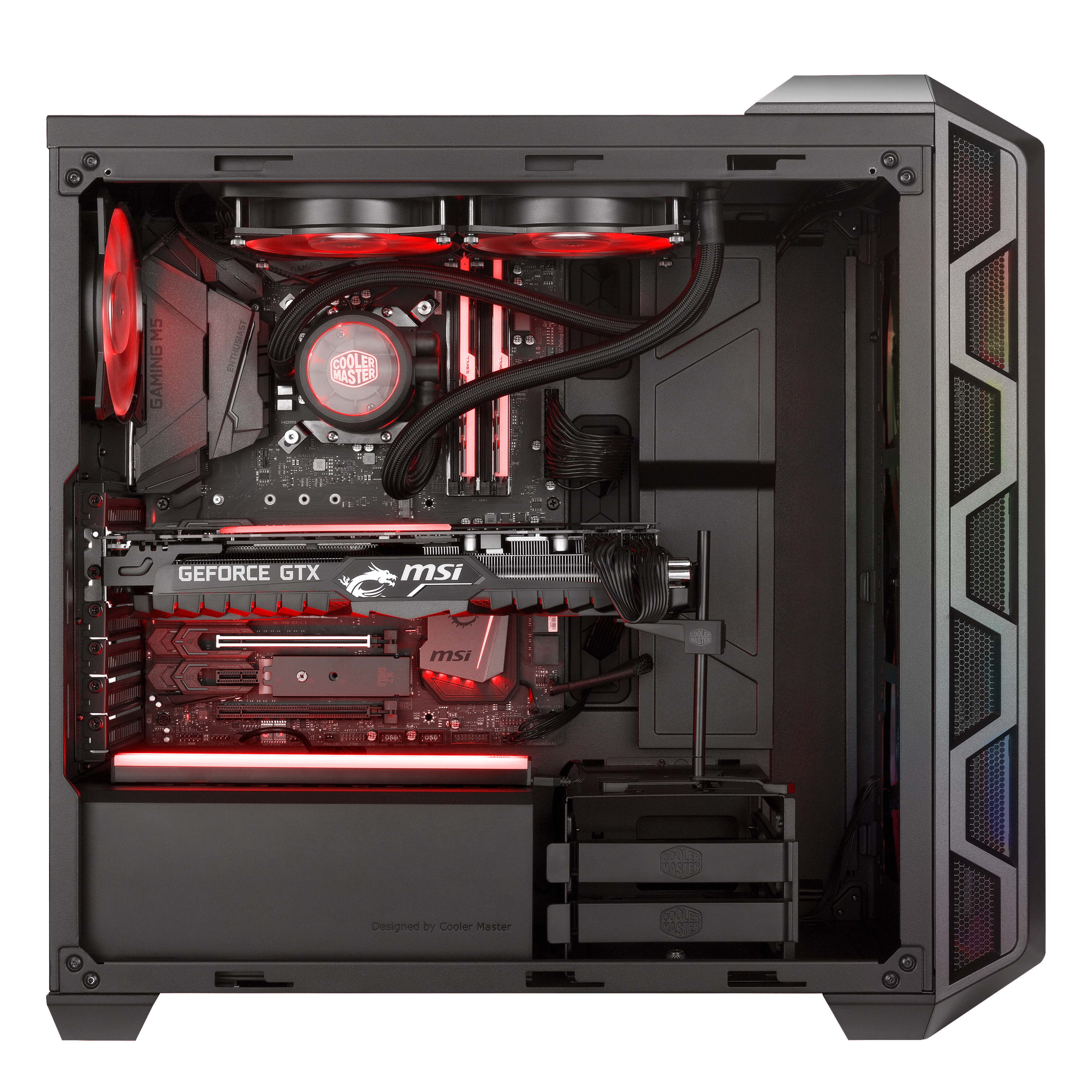 COOLER MASTER MasterCase H500 ARGB PC-Gehäuse, Eisen Grau