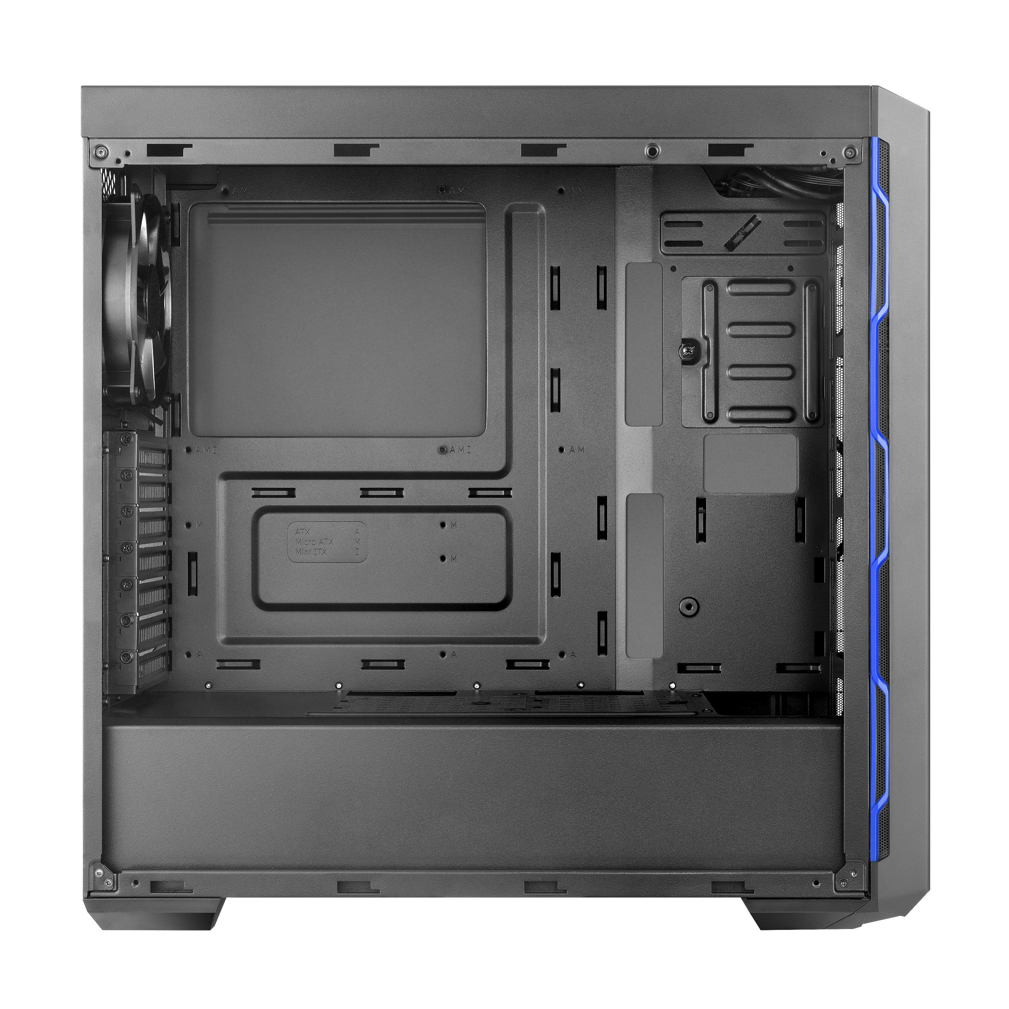 COOLER MASTER Masterbox MB600L PC-Gehäuse, Schwarz/Blau