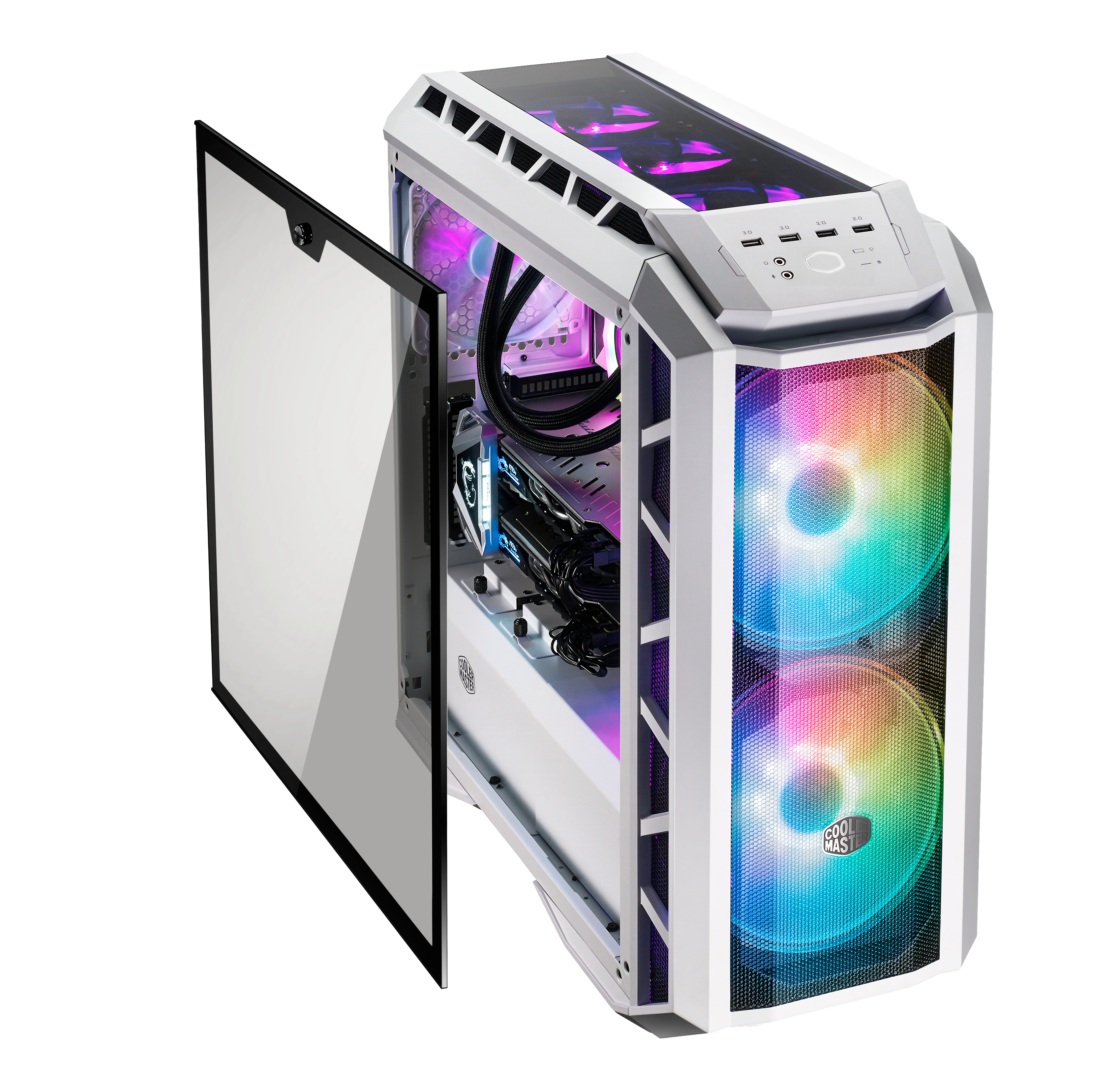 COOLER MASTER MasterCase H500P Mesh PC-Gehäuse, Weiß