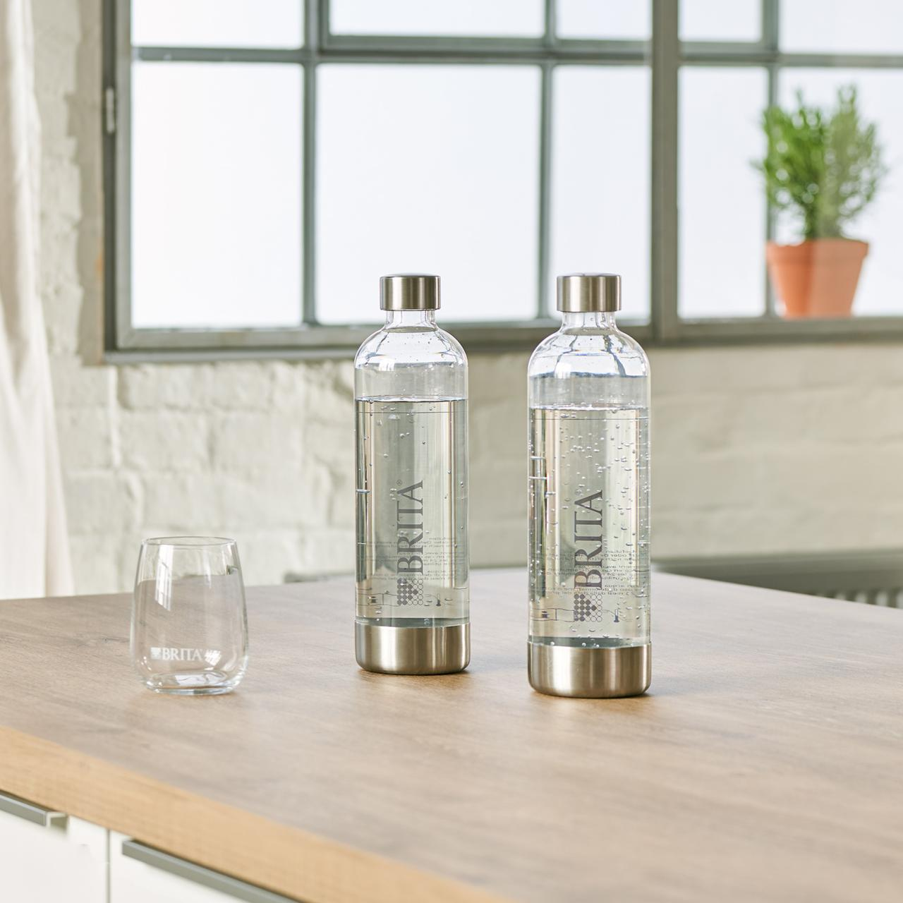 BRITA sodaONE | PET- Flaschen-Pack (Silber/Transparent)
