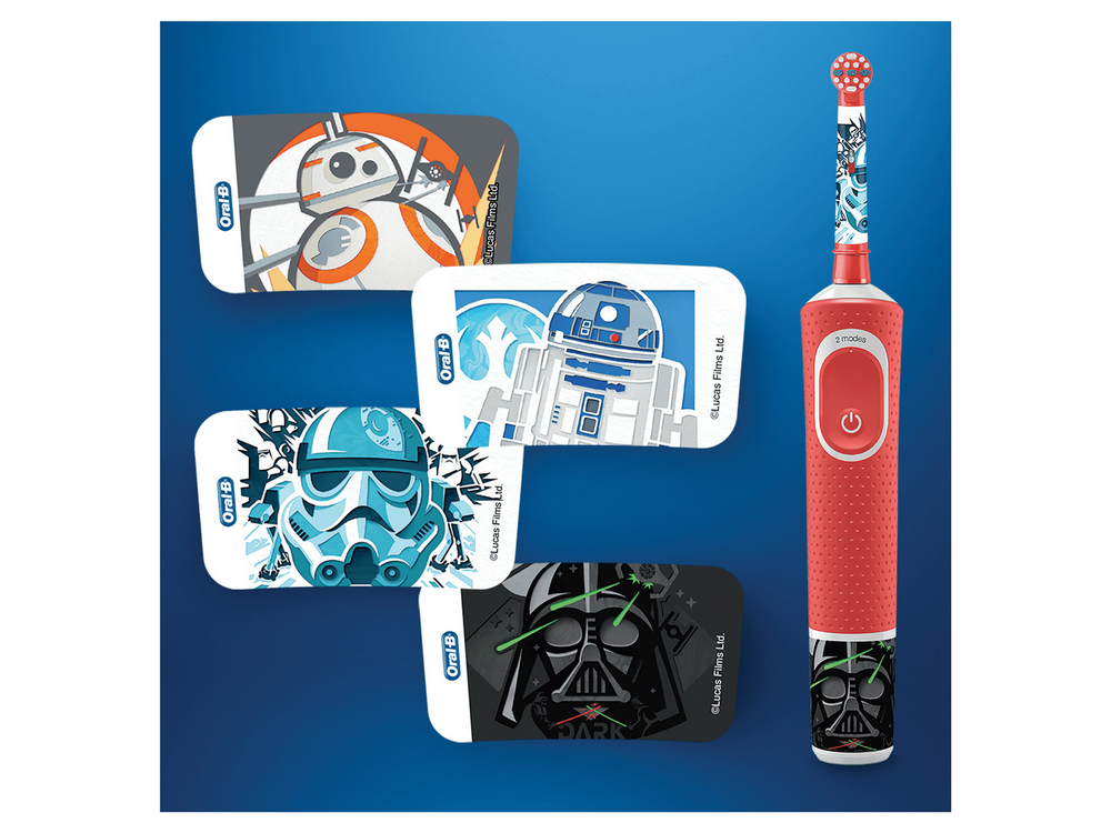 Cepillo eléctrico - Oral-B Vitality 100 Kids Plus Star Wars, Para niños, Disney Magic Timer