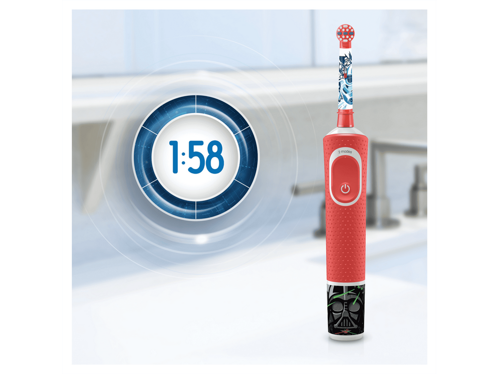 Cepillo eléctrico - Oral-B Vitality 100 Kids Plus Star Wars, Para niños, Disney Magic Timer