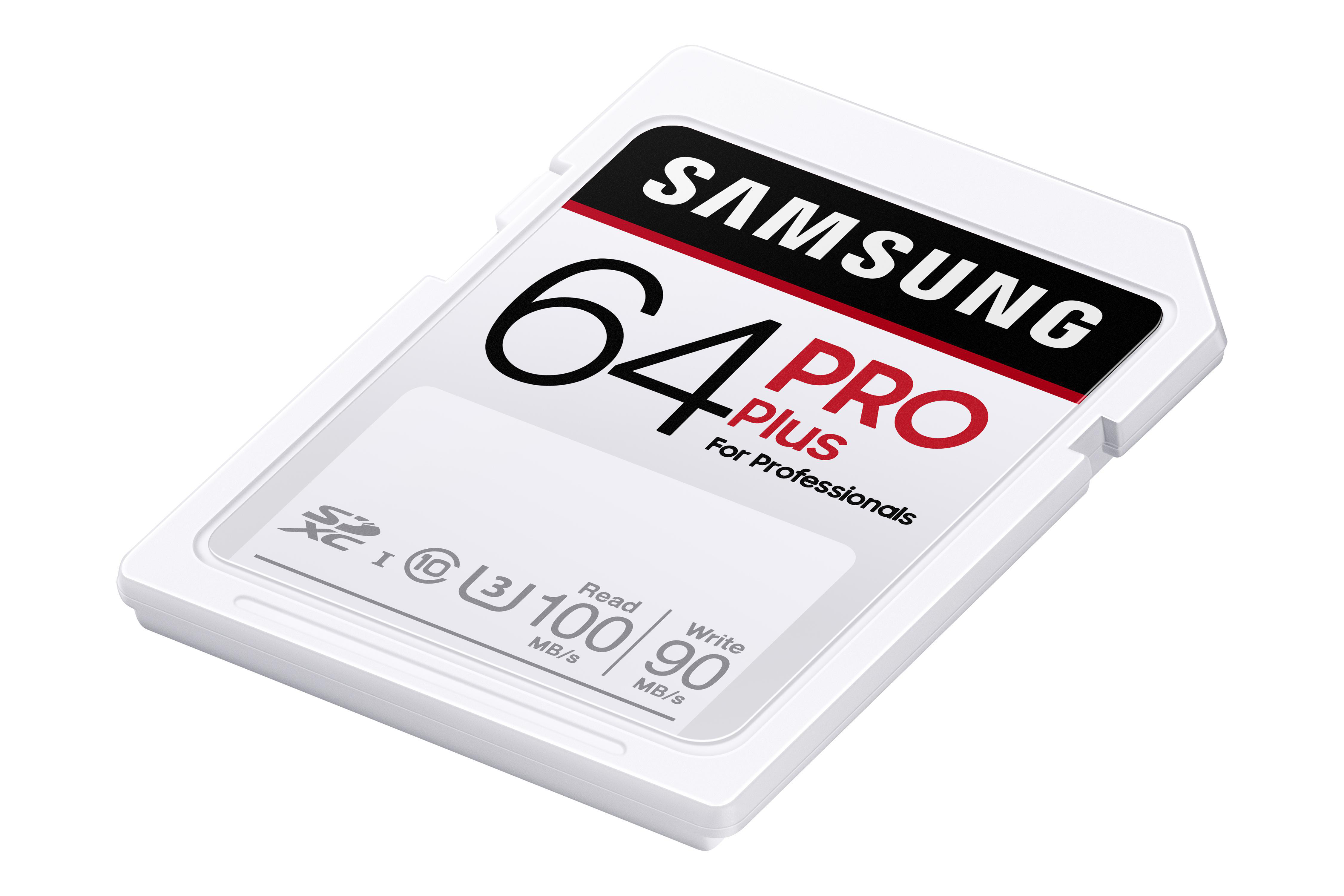 SAMSUNG PRO Plus, SDXC Speicherkarte, 64 GB, 100 MB/s