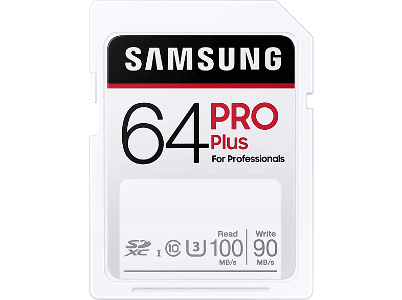 SAMSUNG PRO Plus, SDXC Speicherkarte, 64 GB, 100 MB/s