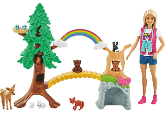 BARBIE Waldtier-Forscherin-Spielset mit Puppe und Zubehör Spielset Mehrfarbig