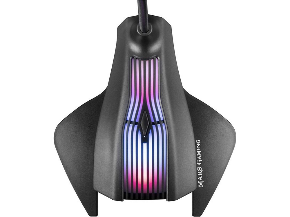 Micrófono - Mars Gaming MMIC, USB, RGB Flow, Para PC, Mac, PS4, PS5, Negro