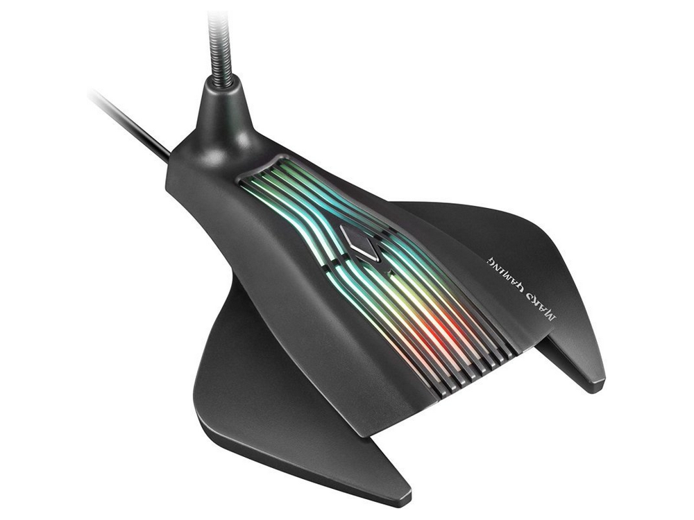 Micrófono - Mars Gaming MMIC, USB, RGB Flow, Para PC, Mac, PS4, PS5, Negro