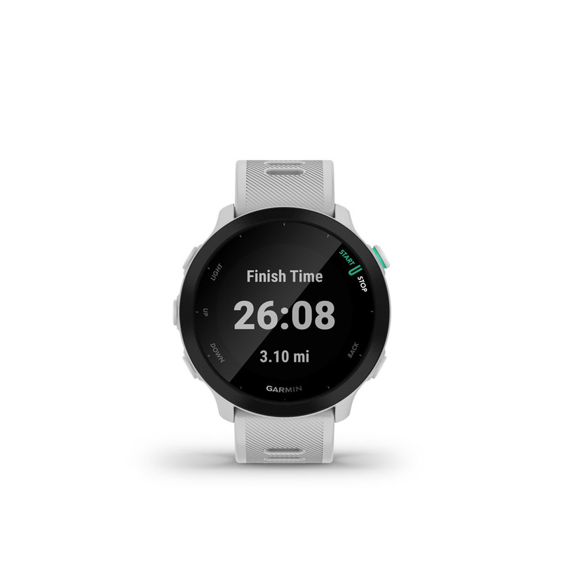 Egy Garmin okosóra, amely 26:08-as célidőt és 3.10 mérföldet mutat.