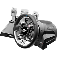 THRUSTMASTER T-GT II, Rennlenkrad mit Set mit 3 Pedalen, Schwarz
