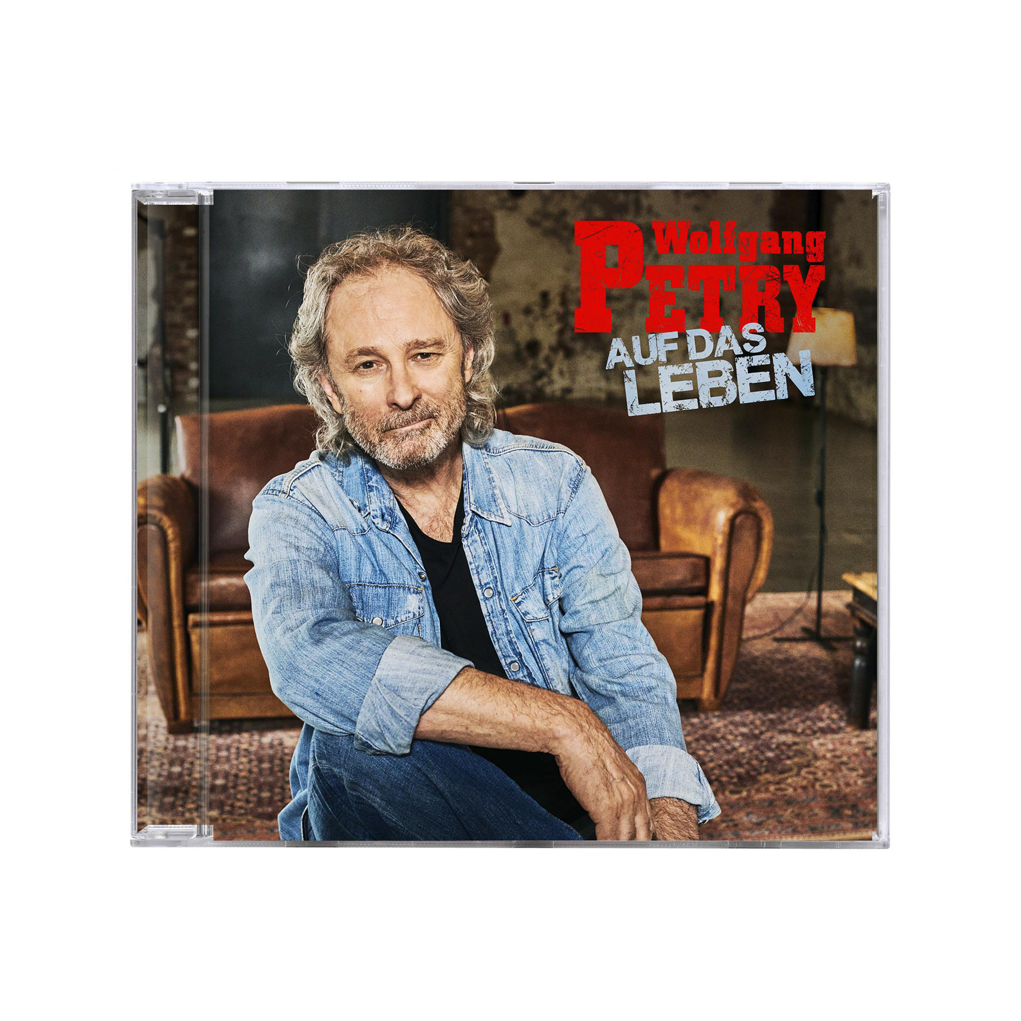 CD-Hülle mit Wolfgang Petry auf dem Cover, vor einem braunen Ledersofa.
