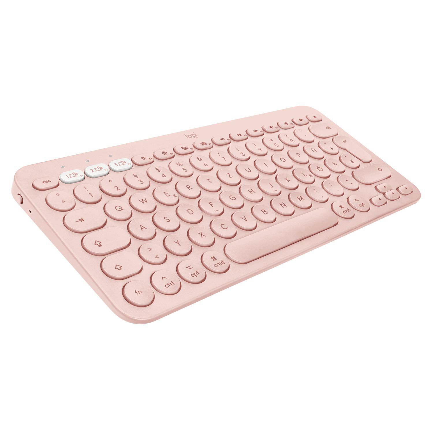LOGITECH K380 für Mac, Multi-Device, Tastatur, kabellos, Rosa