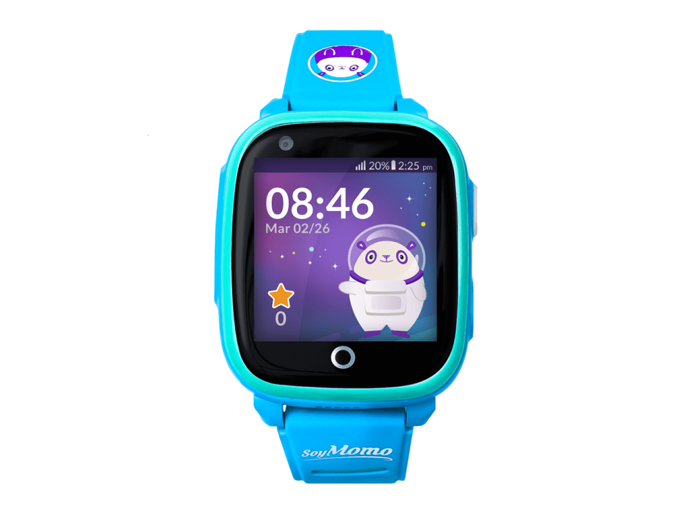 Soymomo Space 4g reloj gps para niños smartwatch con azul 48 h 1.4 ip67 frontal