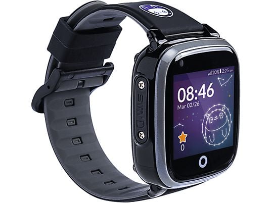 Smartwatch infantil - SoyMomo Space 4G, 48 h, 1.4", IP67, Cámara frontal, Wi-Fi, Función llamada, Negro