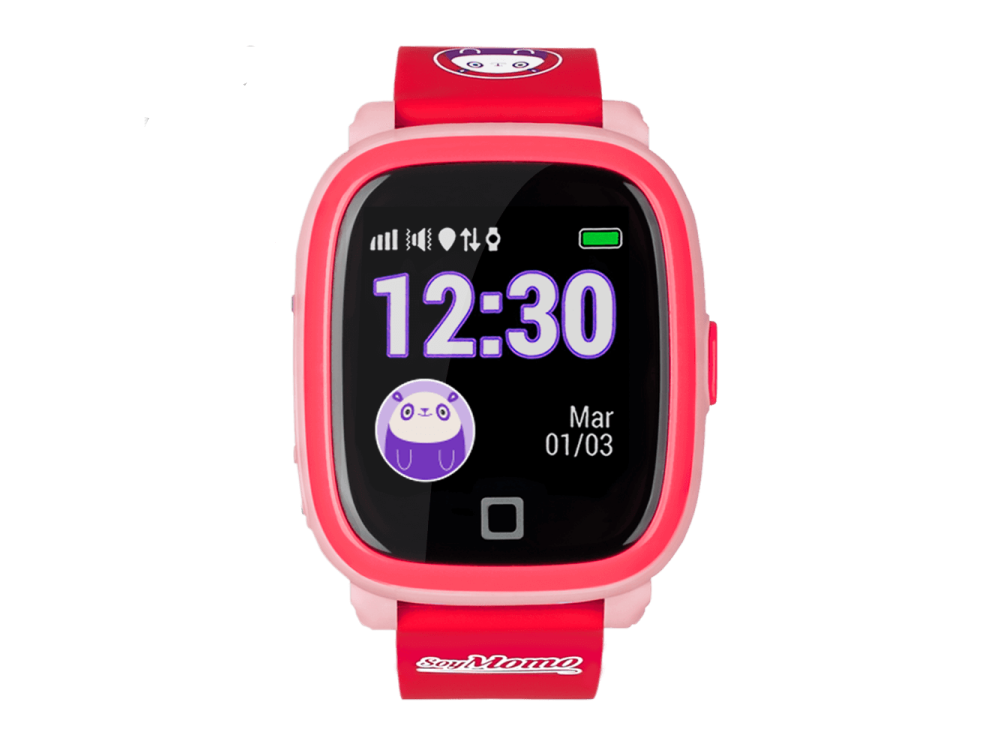 Smartwatch - SoyMomo H2O, 1.2", 30 h, Para niños, Resistente al agua, GPS, Rosa