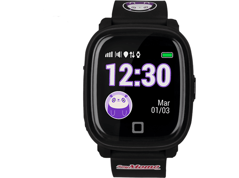 repetir Interpretar agujas del reloj Smartwatch | SoyMomo H2O, 1.2", 30 h, Para niños, Resistente al agua, GPS,  Negro