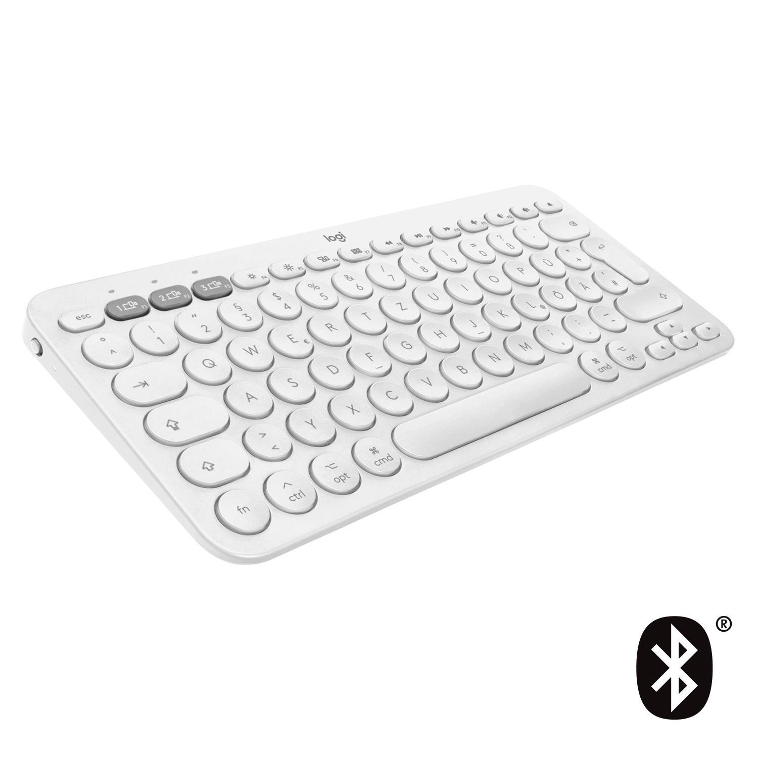 LOGITECH K380 Multi-Device, für Mac, Bluetooth, Tastatur, Sonstiges, kabellos, Weiß