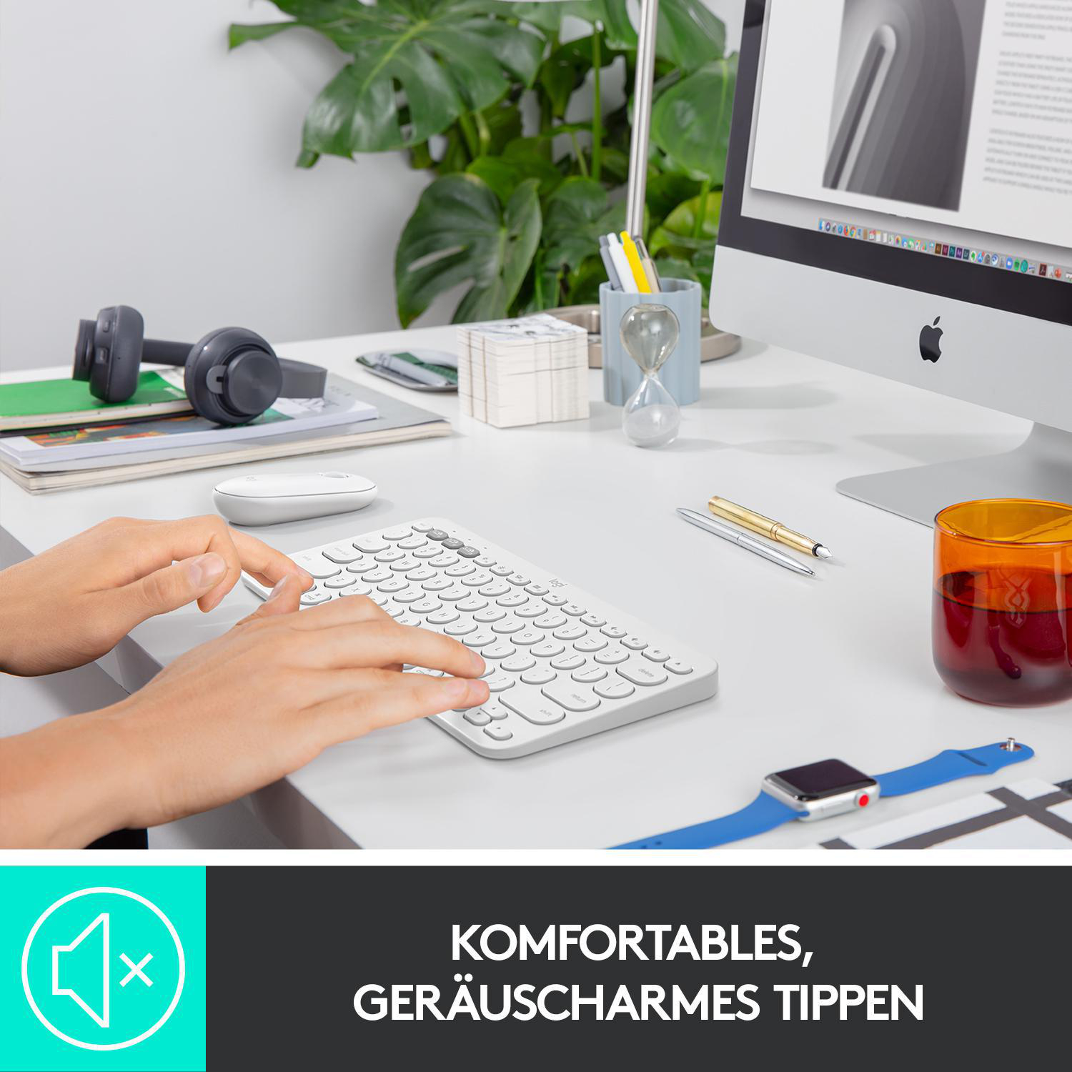 LOGITECH K380 Multi-Device, für Mac, Bluetooth, Tastatur, Sonstiges, kabellos, Weiß