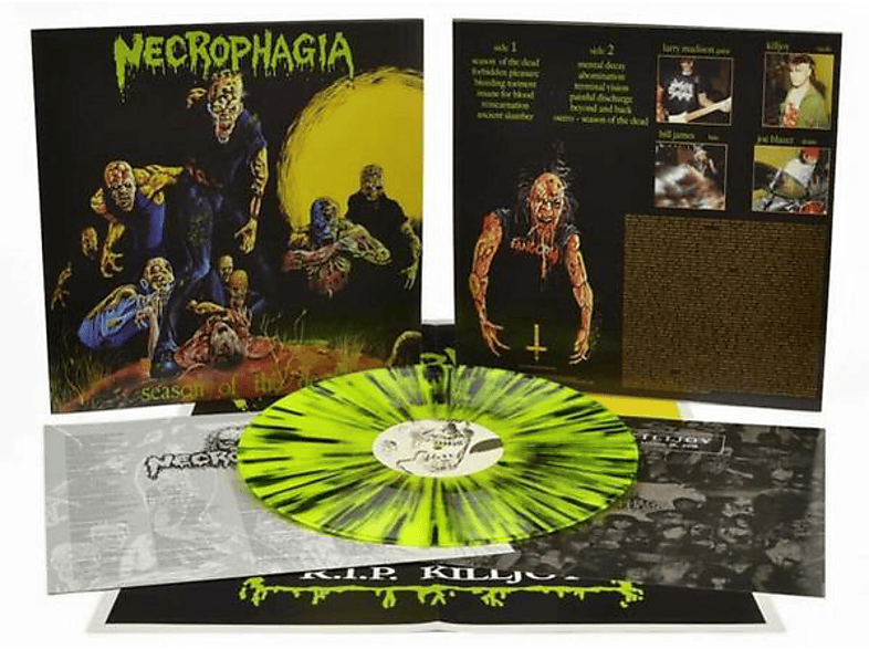 Necrophagia - Season of the Dead (Yellow/Black Splatter Vinyl)  - (Vinyl)