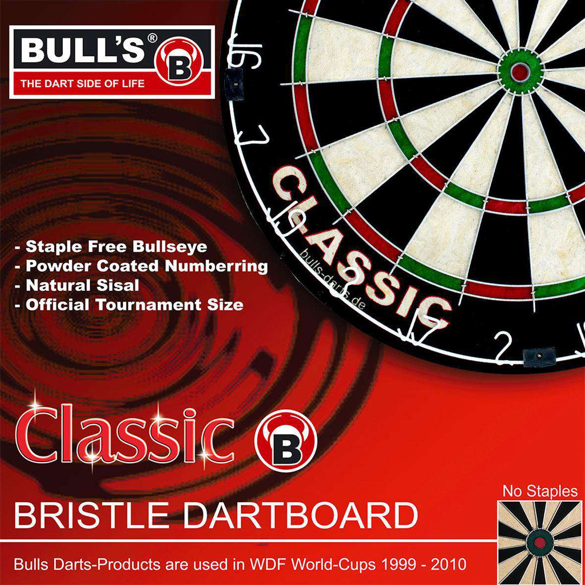 Dartboard Bristle Classic S Dartboard BULL Schwarz/Mehrfarbig Bulls
