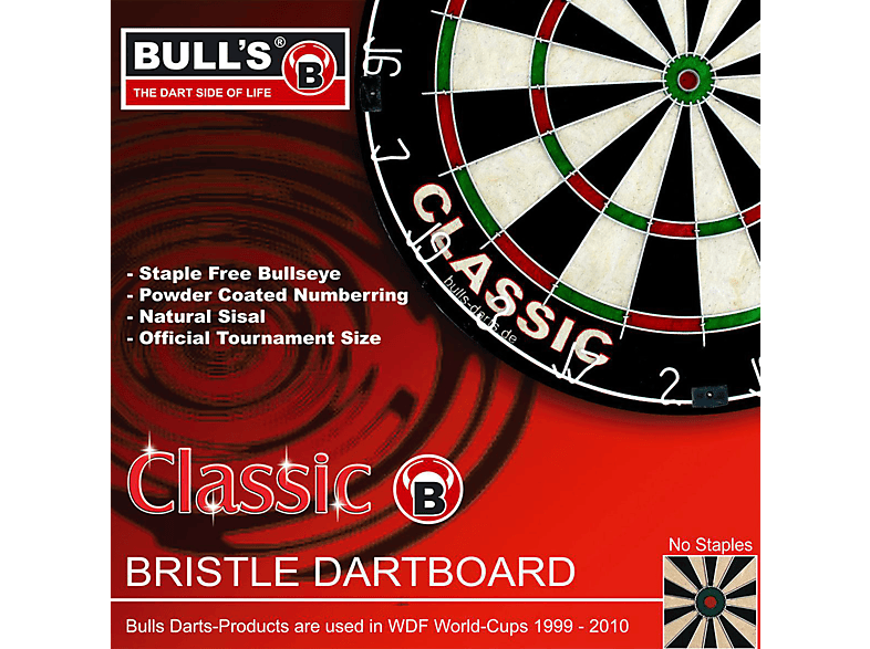BULL S Bulls Bristle Schwarz/Mehrfarbig Classic Dartboard Dartboard