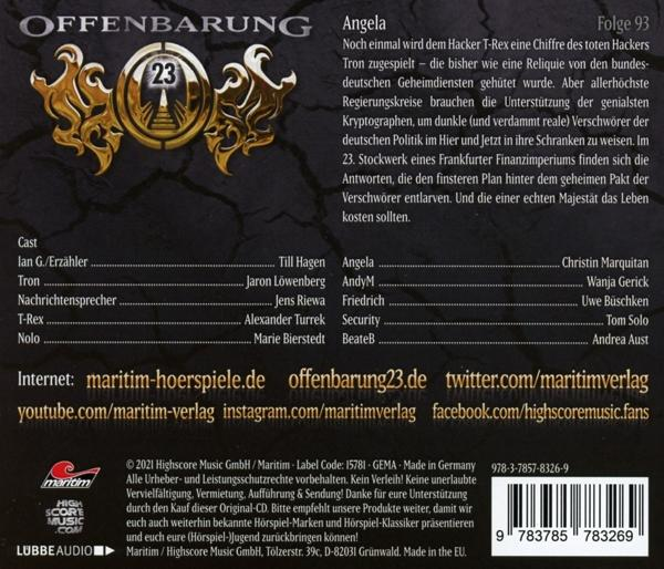 Offenbarung 23 - Folge 93-Angela  - (CD)
